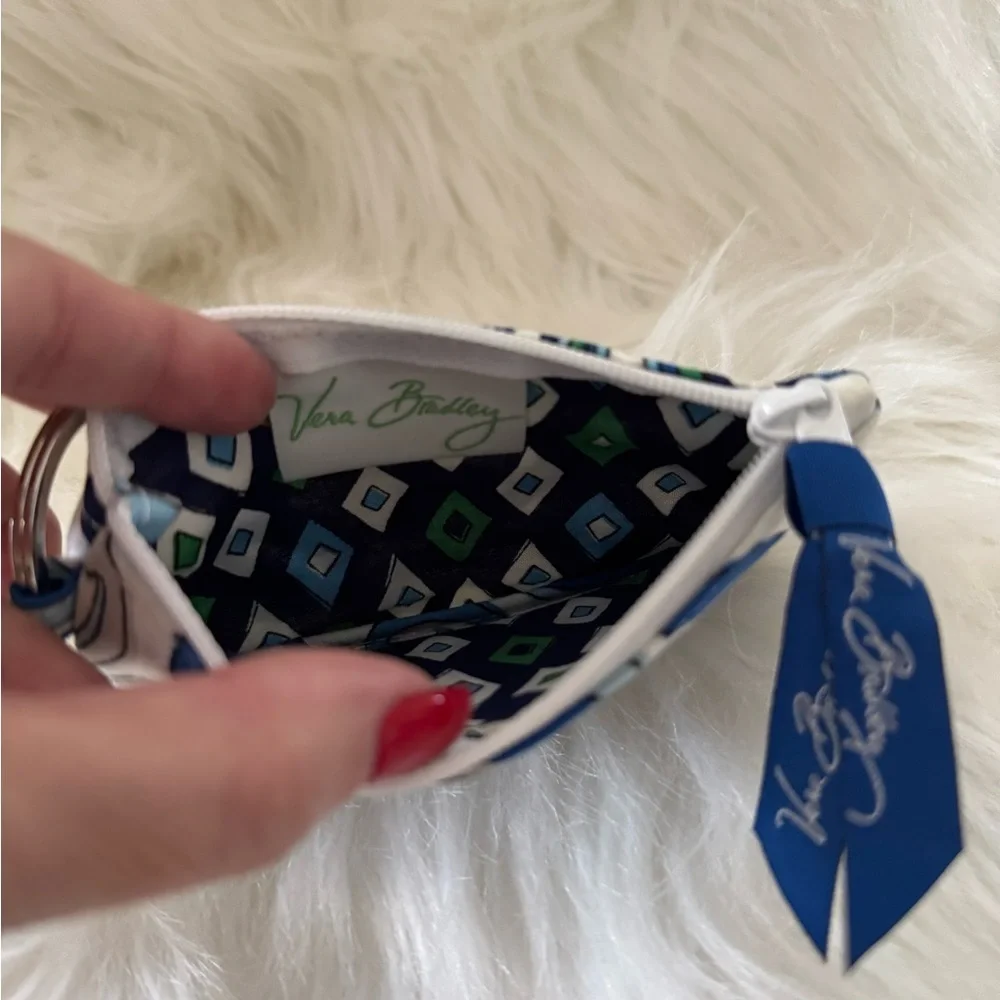 Vera Bradley Blue and Green Patterned Pouch